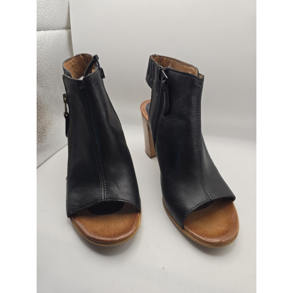MIZ MOOZ Sandrine Black Leather Zip Ankle Boots Booties Size (39) 8.5